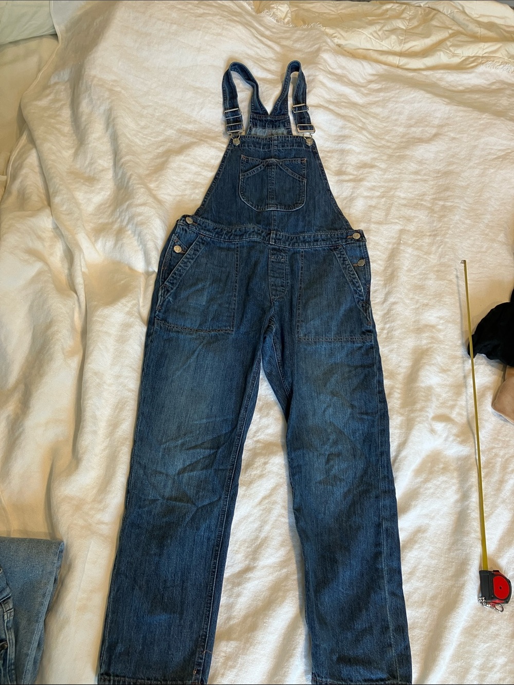 GAP Relaxed Fit Dark Blue Denim Overalls